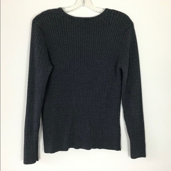 Jean Pierre Sweater Cable Knit Gray Size M - Picture 5 of 7